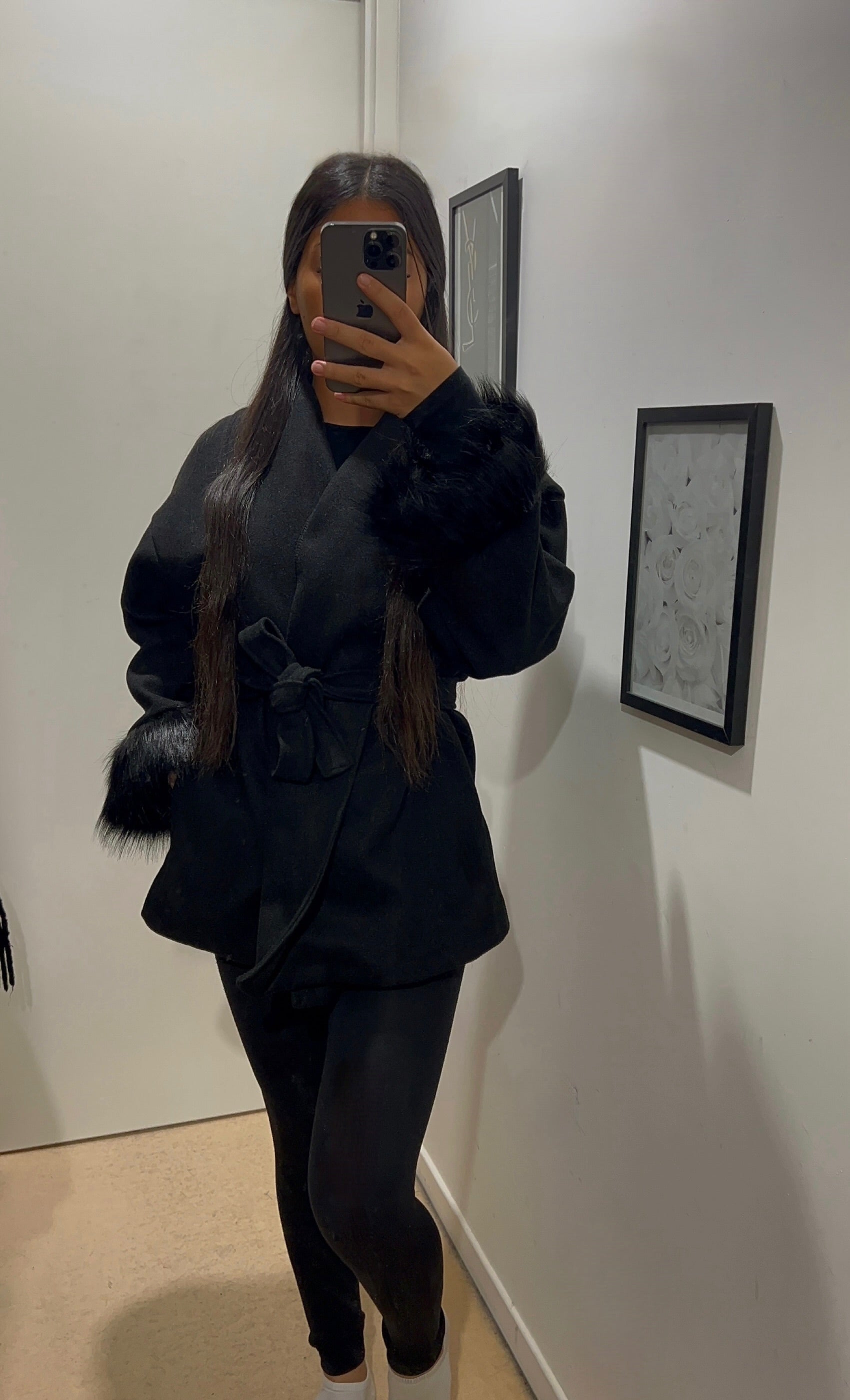 BLACK FUR JACKET