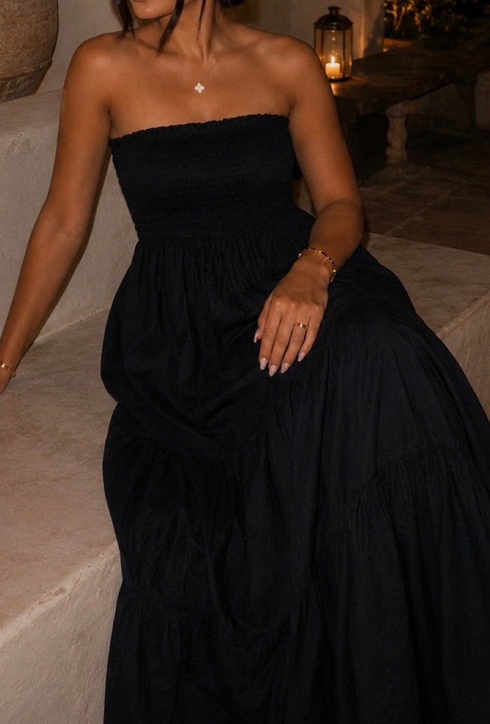 ROBE BUSTIER NOIRE