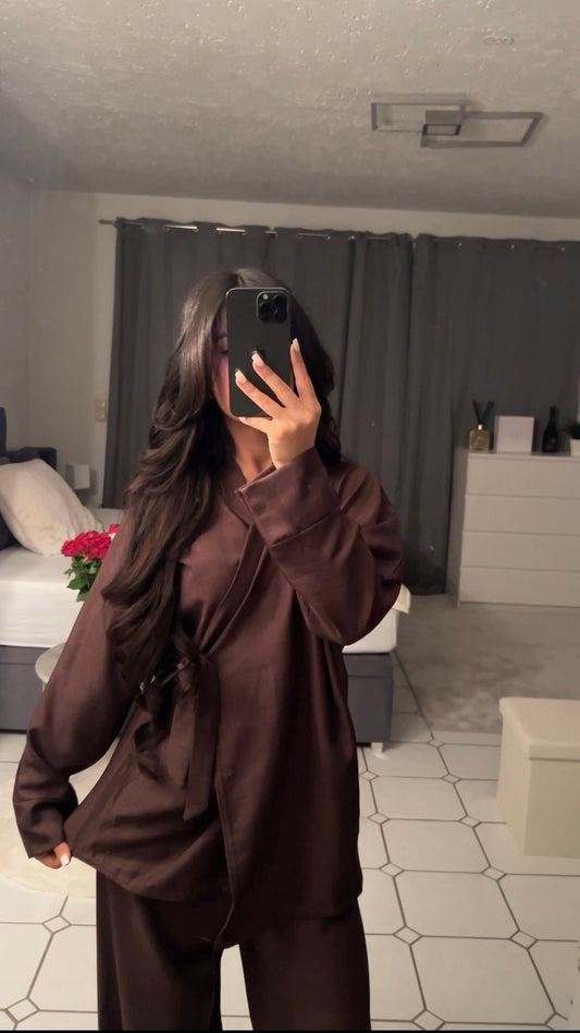 ENSEMBLE KIMONO MARRON