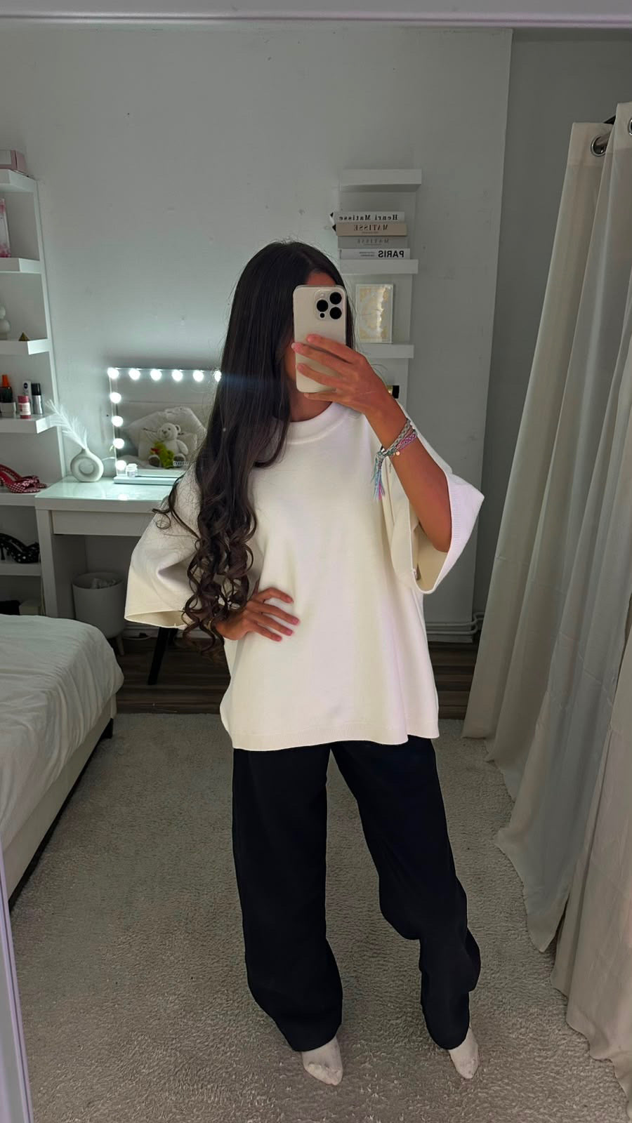 T SHIRT EN MAILLE BLANC (pré-commande)