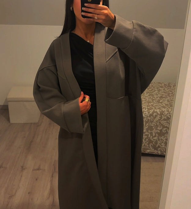 TAUPE OVERSIZED COAT
